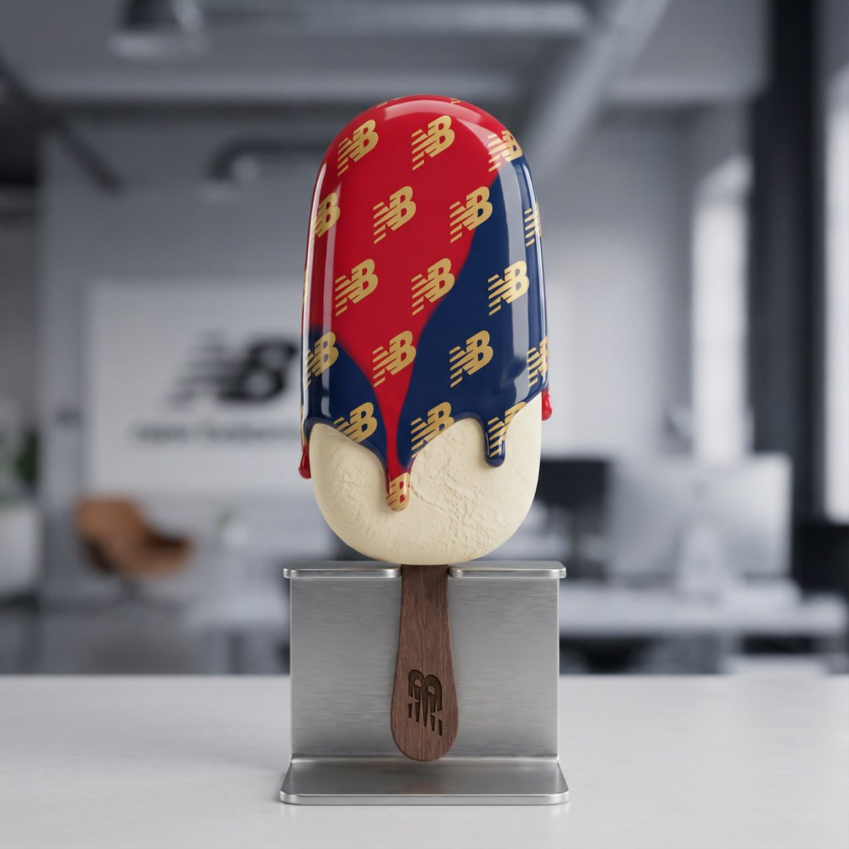Glossy Popsicle with Gold Logo