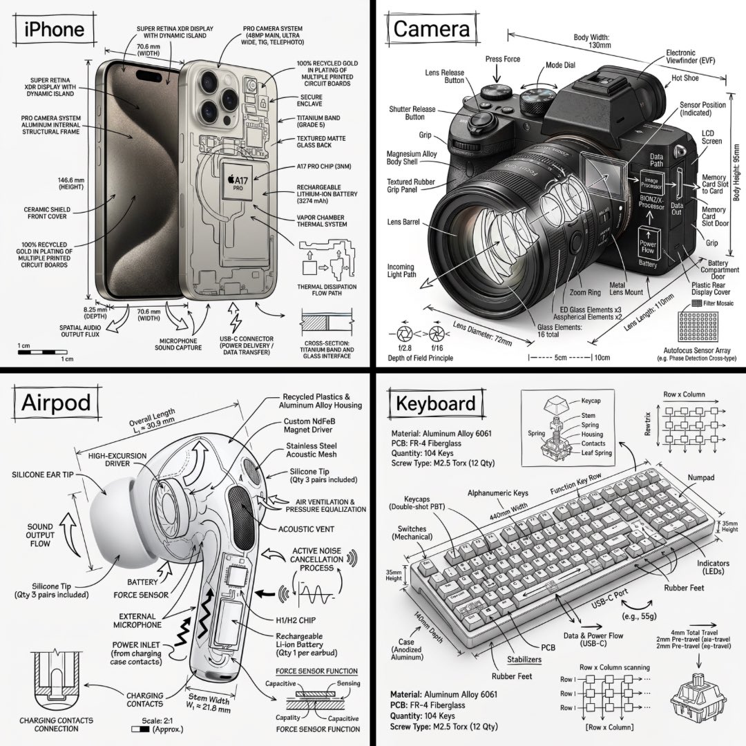 Technical Infographic of Object