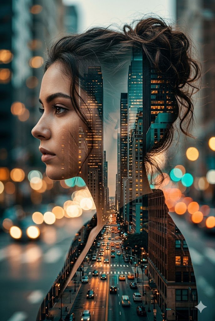 Actress Double Exposure City