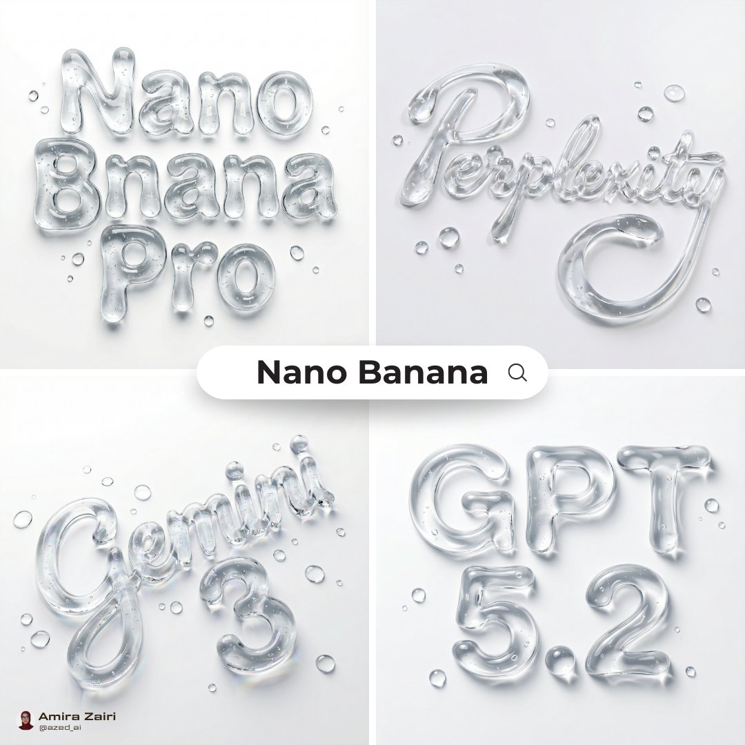 Abstract Liquid Typography Text