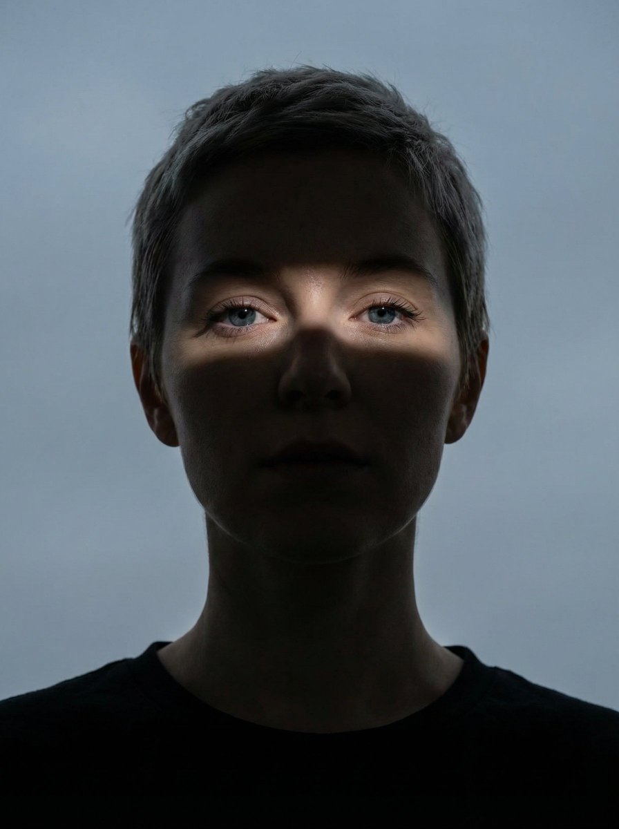 Woman's Face in Shadow