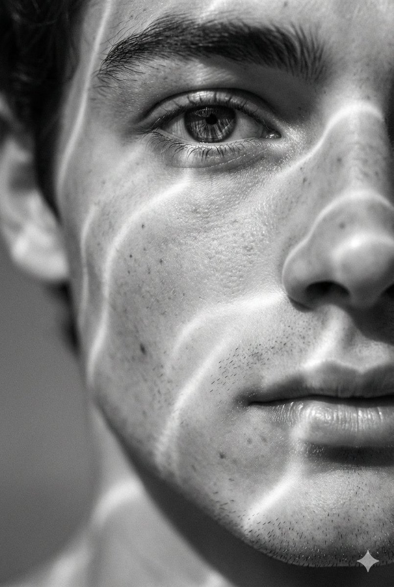 Young Man's Face Close-up