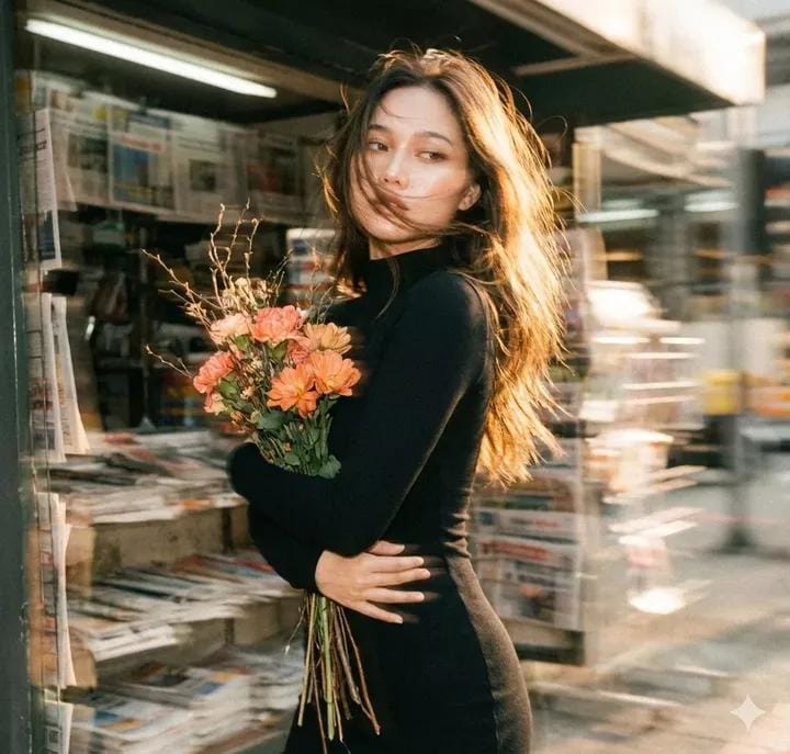 Girl in Black Dress