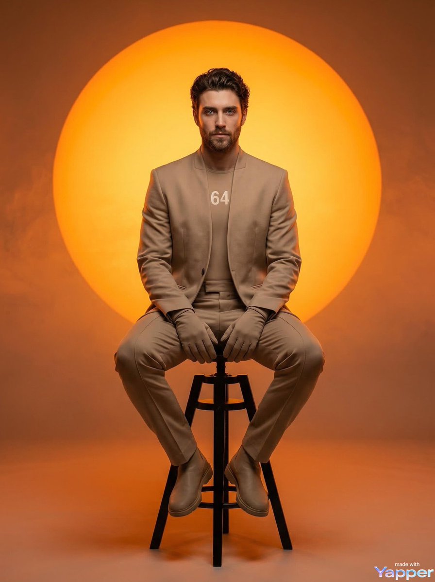 Man In Beige Outfit