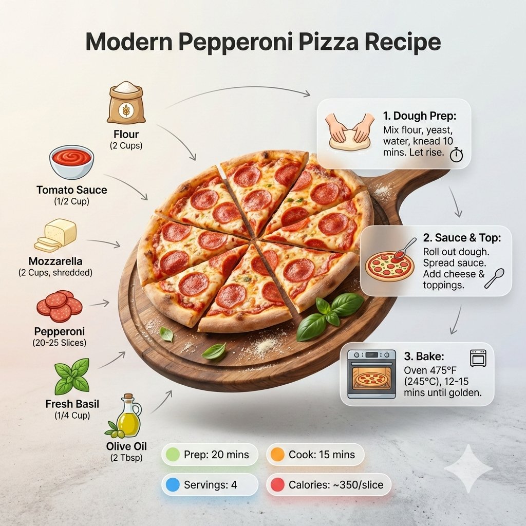Modern Pizza Recipe Infographic