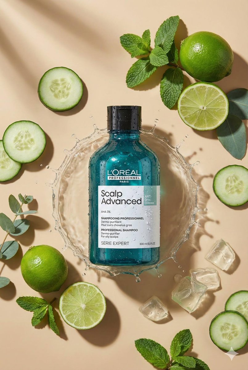 Skincare Bottle Flat Lay