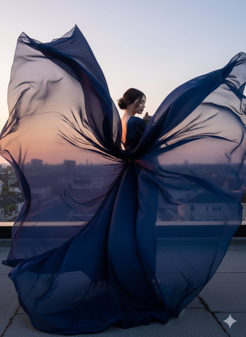 Flowing Fabric on Elevated Space