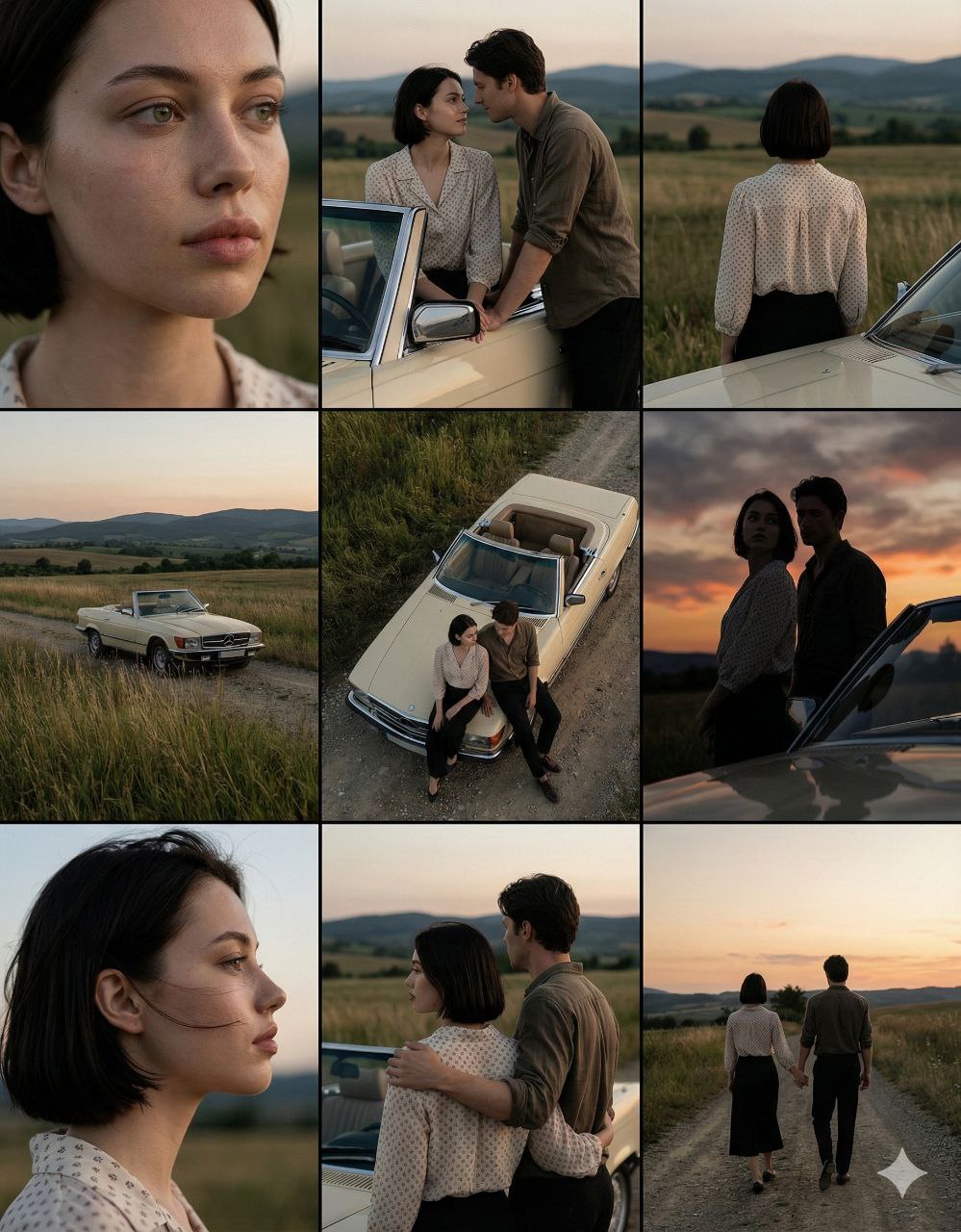 Couple's Countryside Road Stop