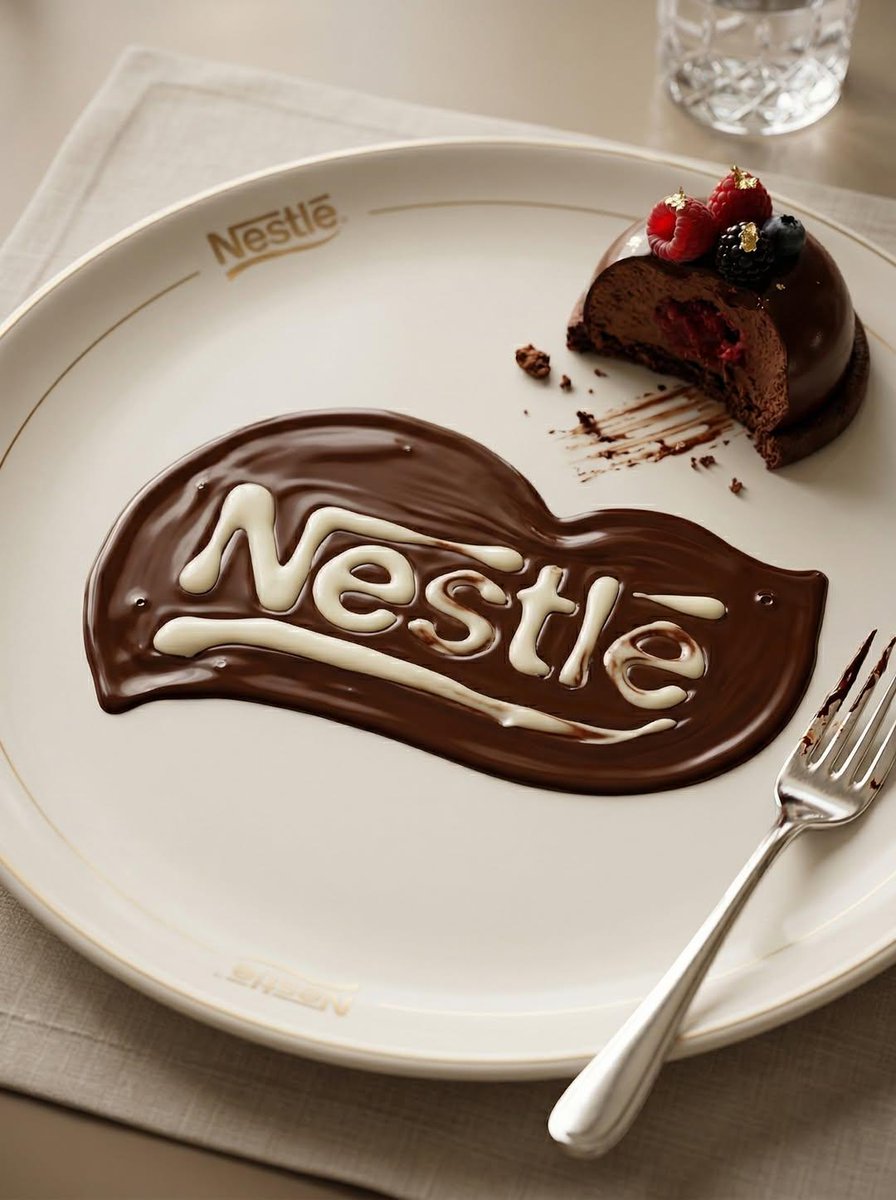 Melted Chocolate Logo Dessert