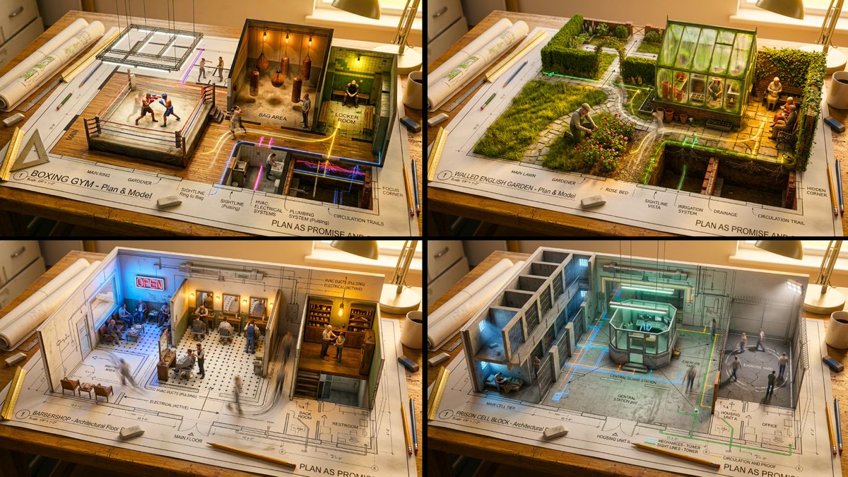 Architectural Floor Plan Miniatures