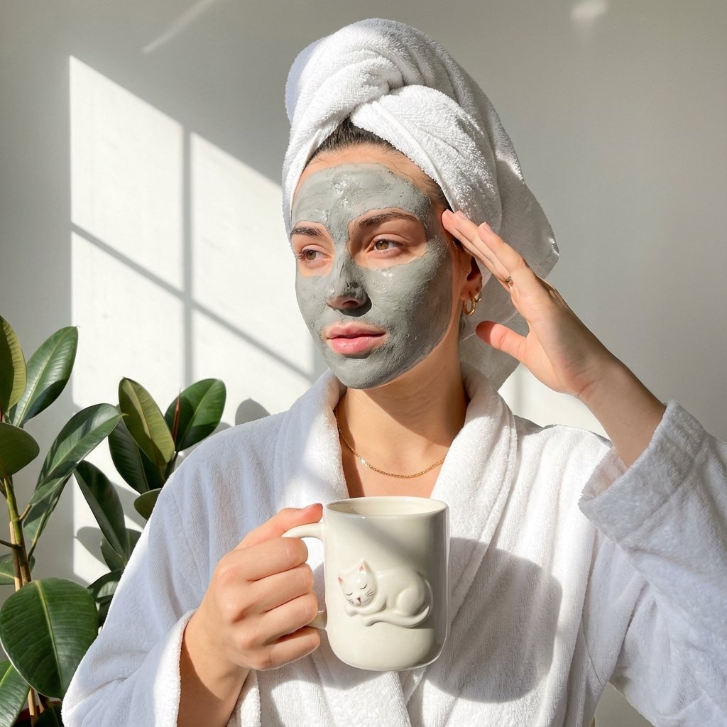 Woman With Clay Mask