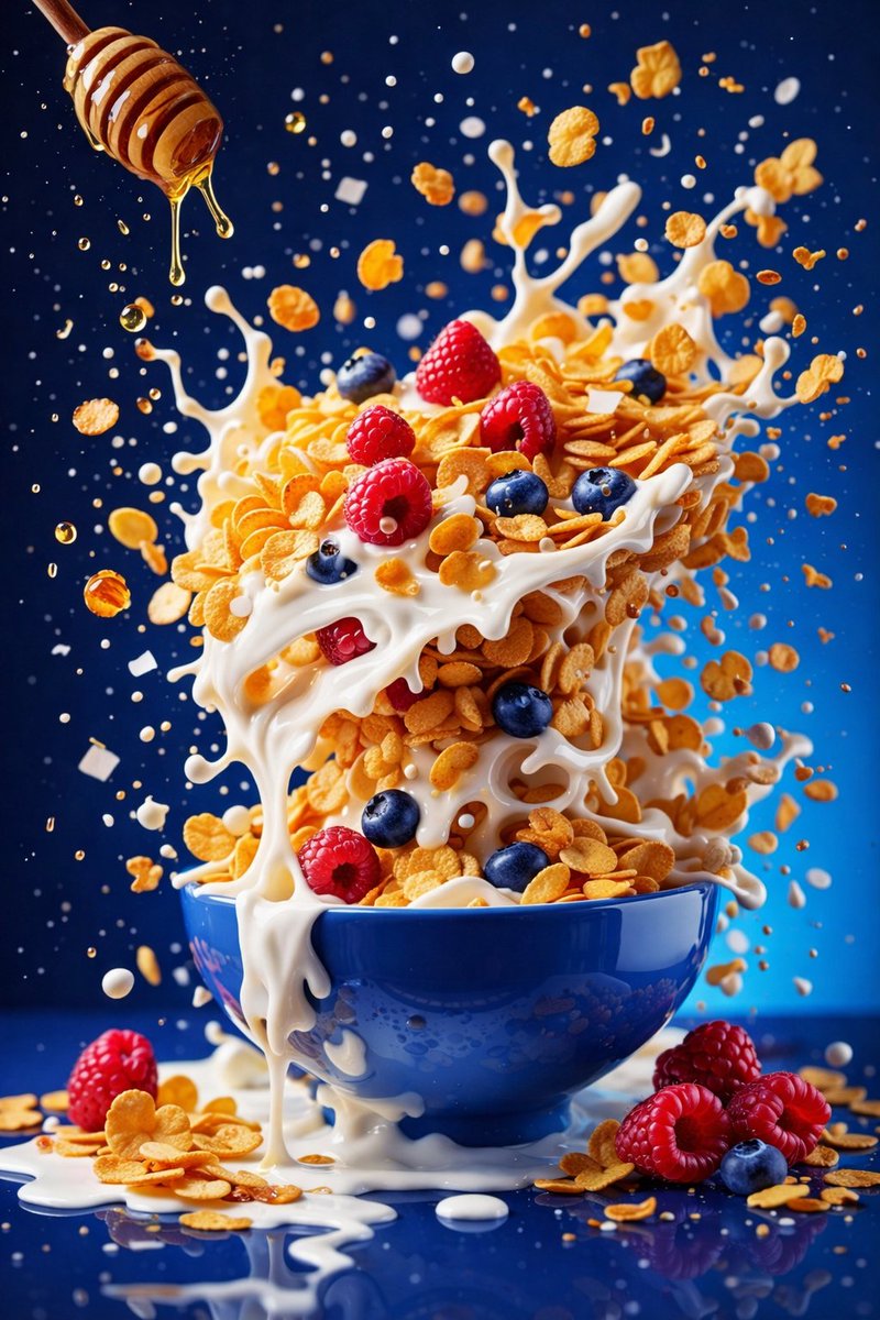 Exploding Berry Smoothie Bowl Photography