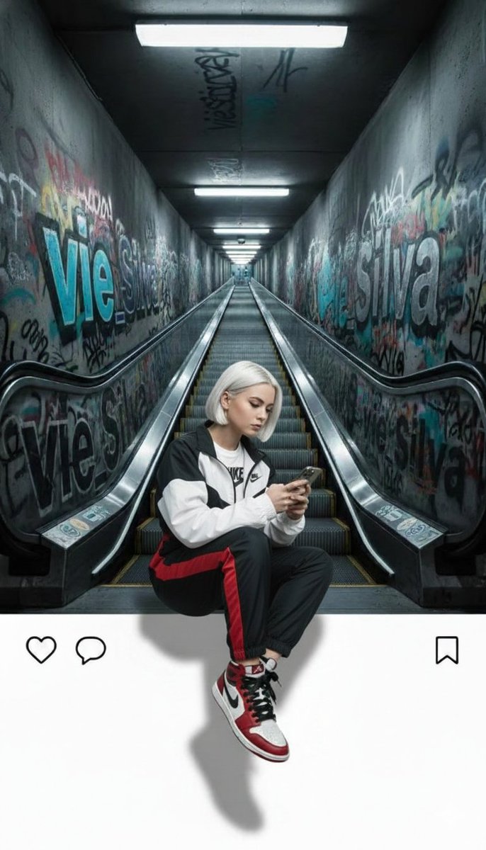 Girl in Nike Tracksuit