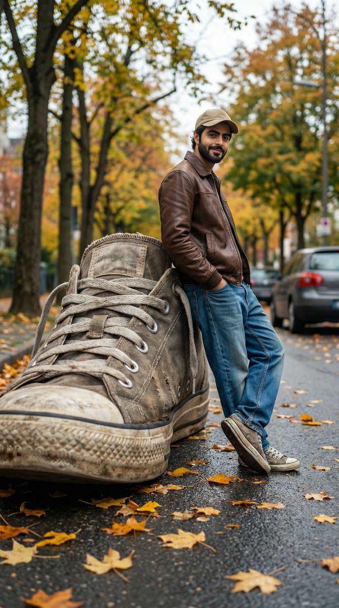 Giant Sneaker Street Scene