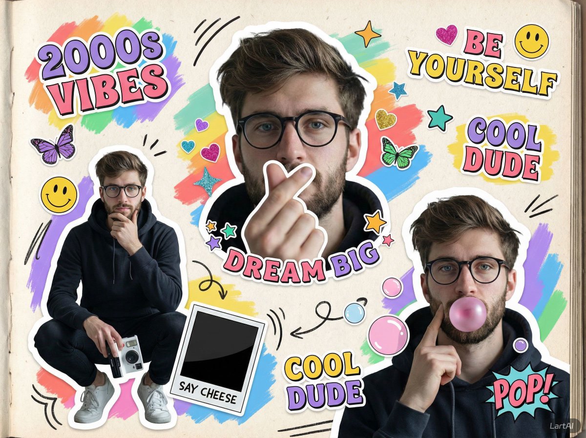 2000s Scrapbook Young Man