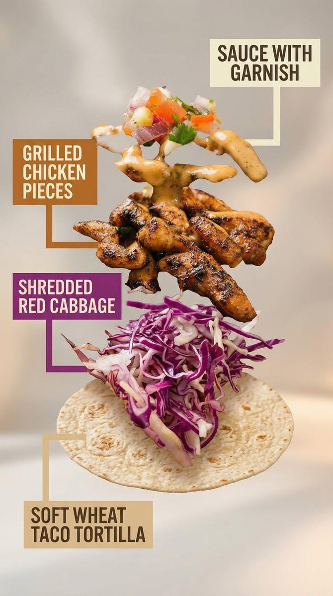 Two Gourmet Tacos Close-up