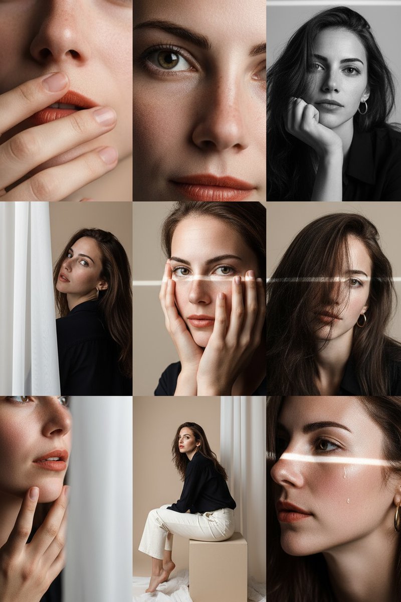 Woman Posing in Studio