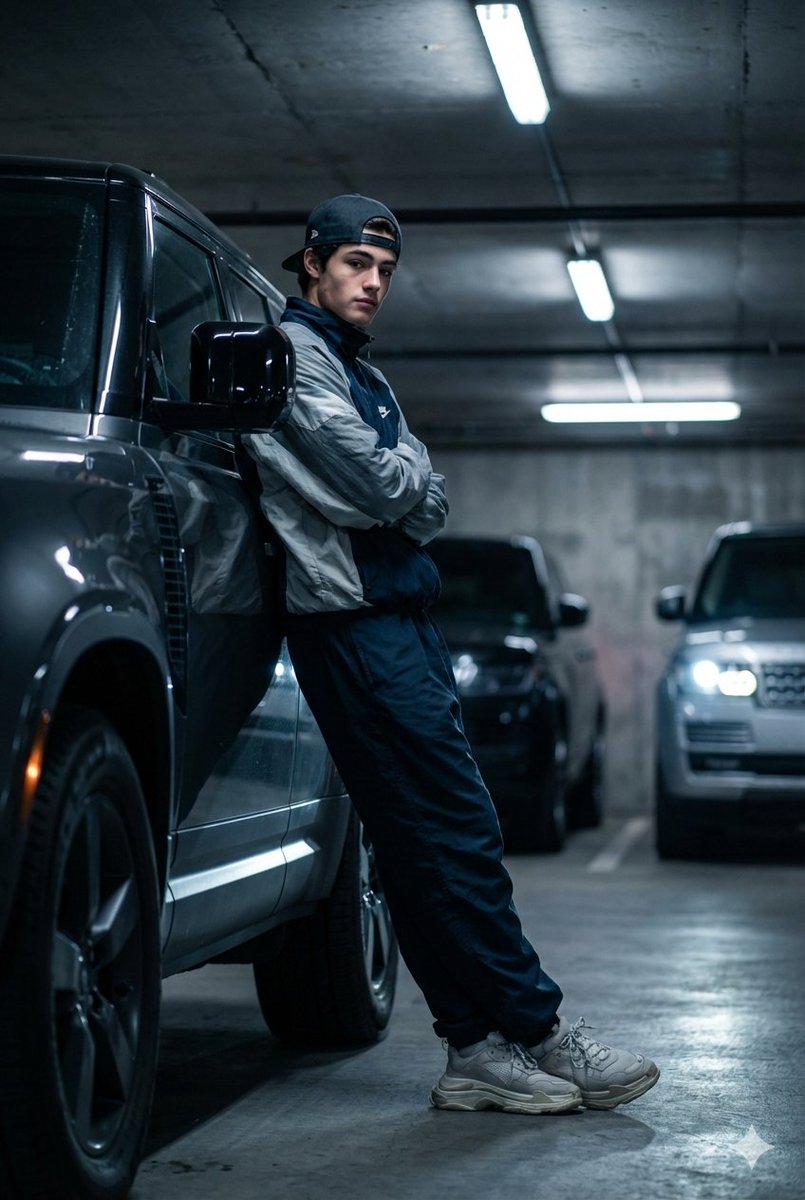 Man Leaning Against Land Rover