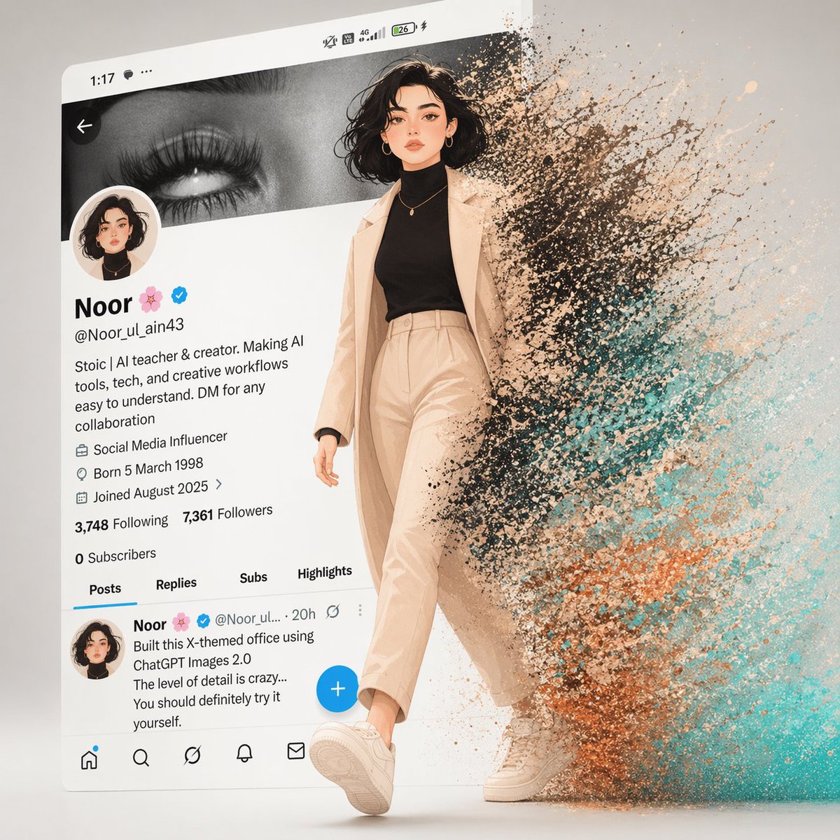 Girl Exiting Twitter Profile
