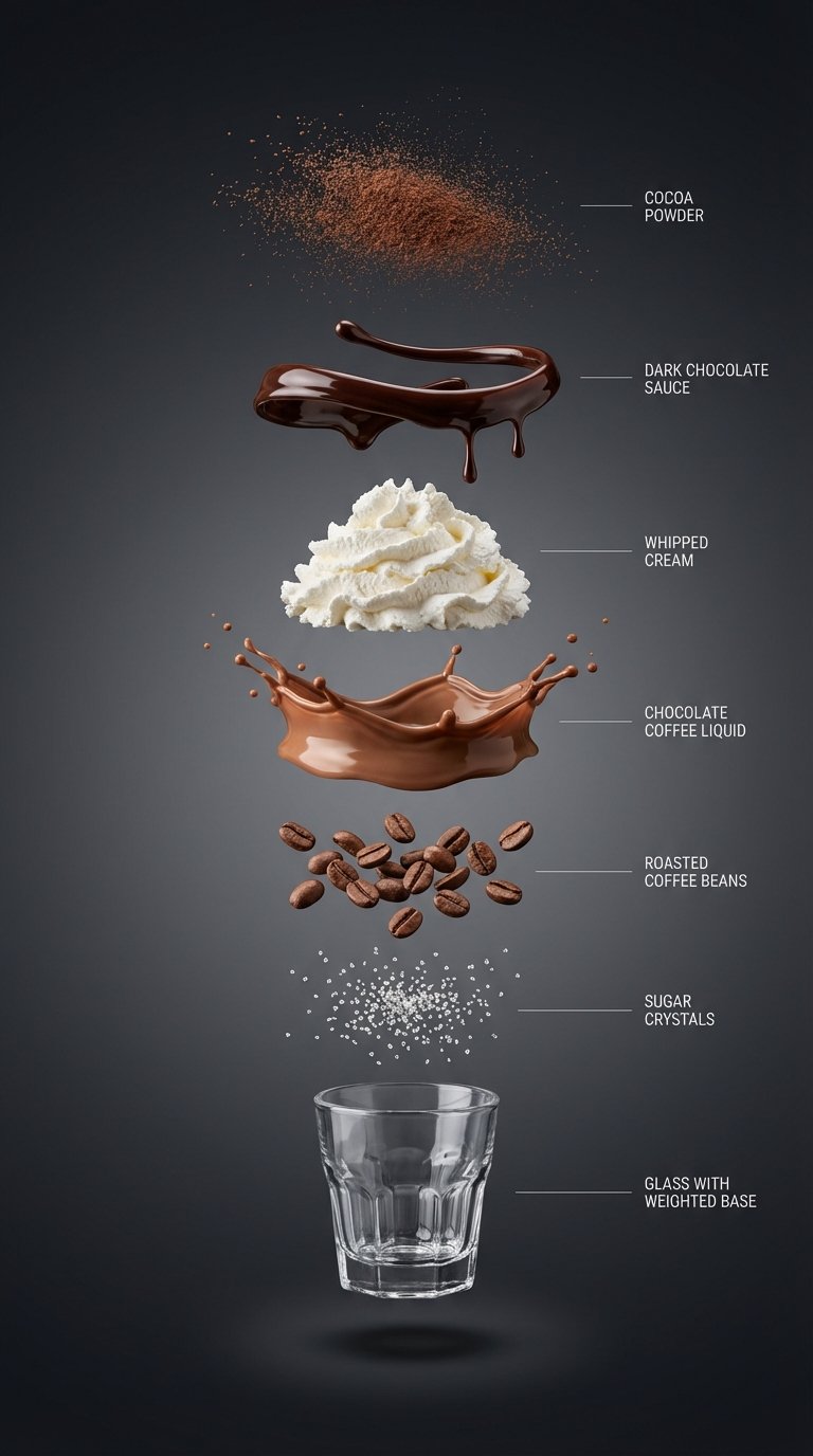 Exploded Chocolate Coffee Drink