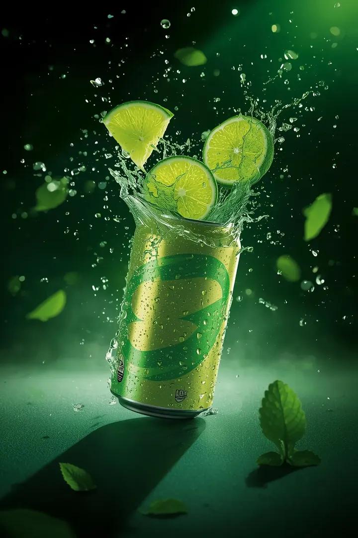 Sparkling Lime Soda Explosion