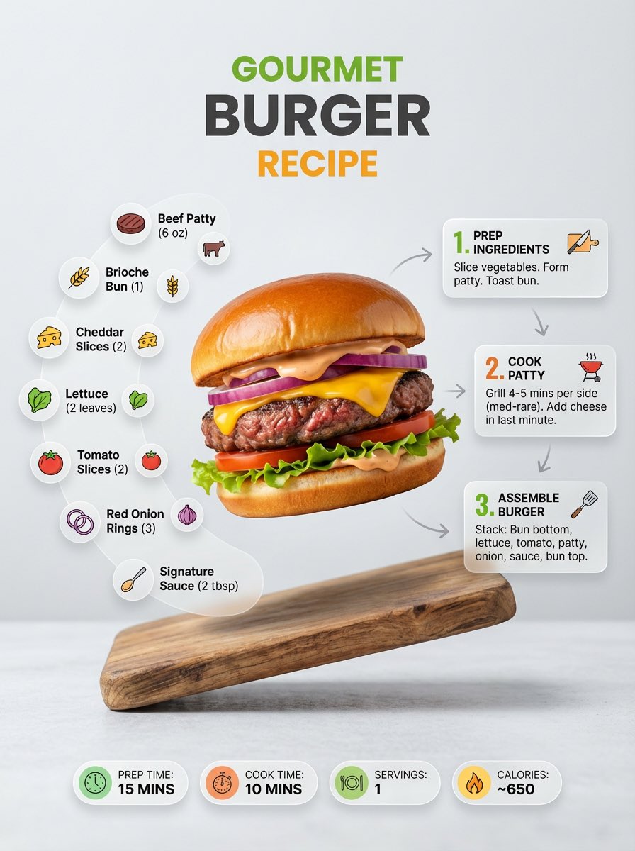 Modern Recipe Infographic Design