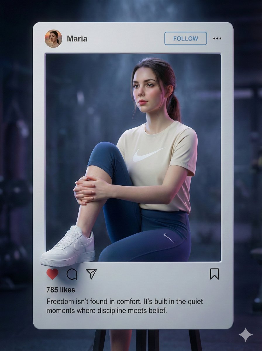 Woman Sitting on Stool