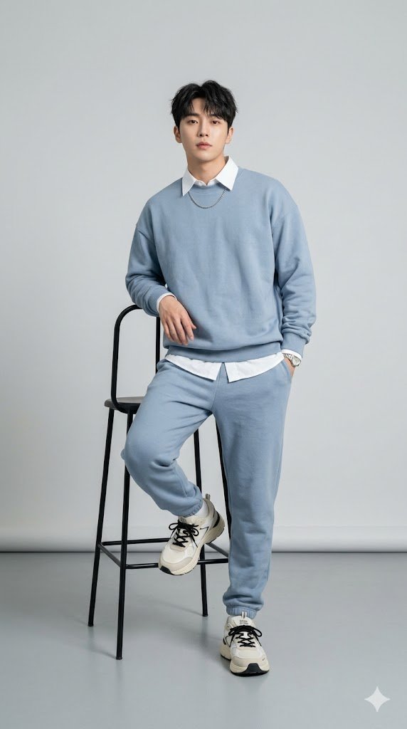 East Asian Man Fashion Pose