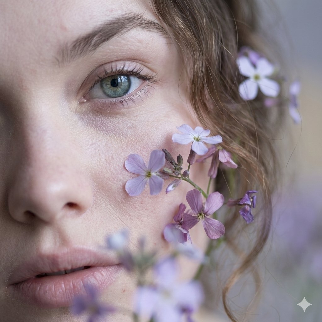 Woman With Freckles Smiling