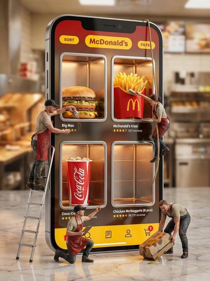 Giant Smartphone Food Ordering