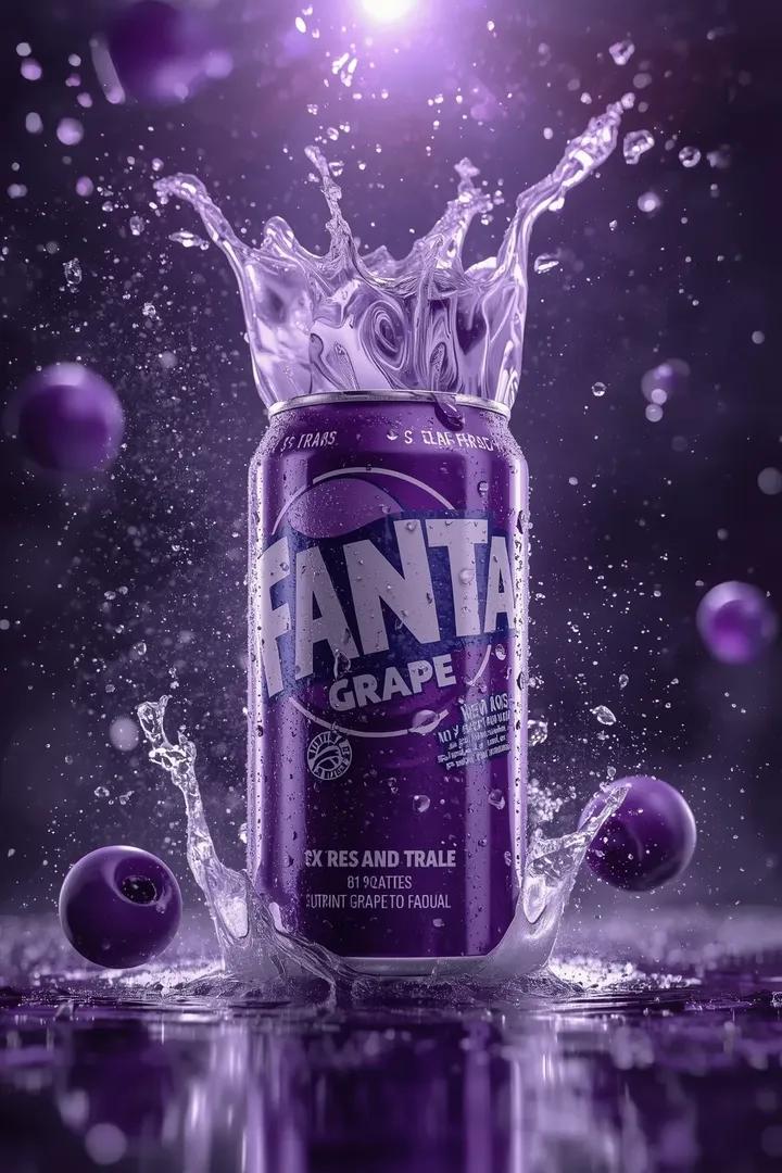 Purple Soda Can Splash