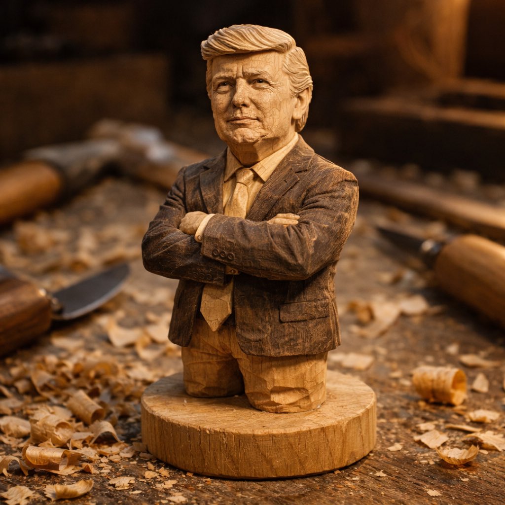 Hand-Carved Wooden Miniature Figure
