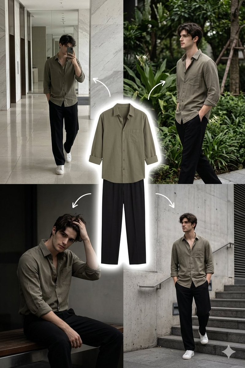 Modern Olive Green Outfit