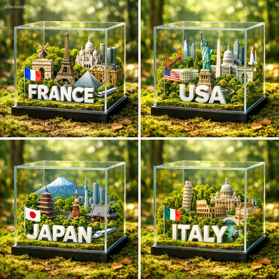 Glass Cube Forest Diorama
