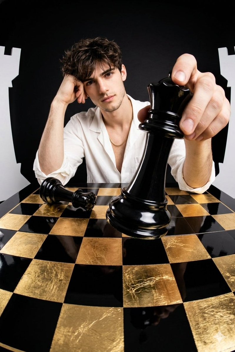 Man with Chess Piece