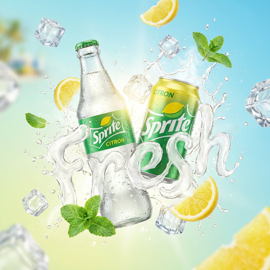 Dynamic Drink Splash Ad