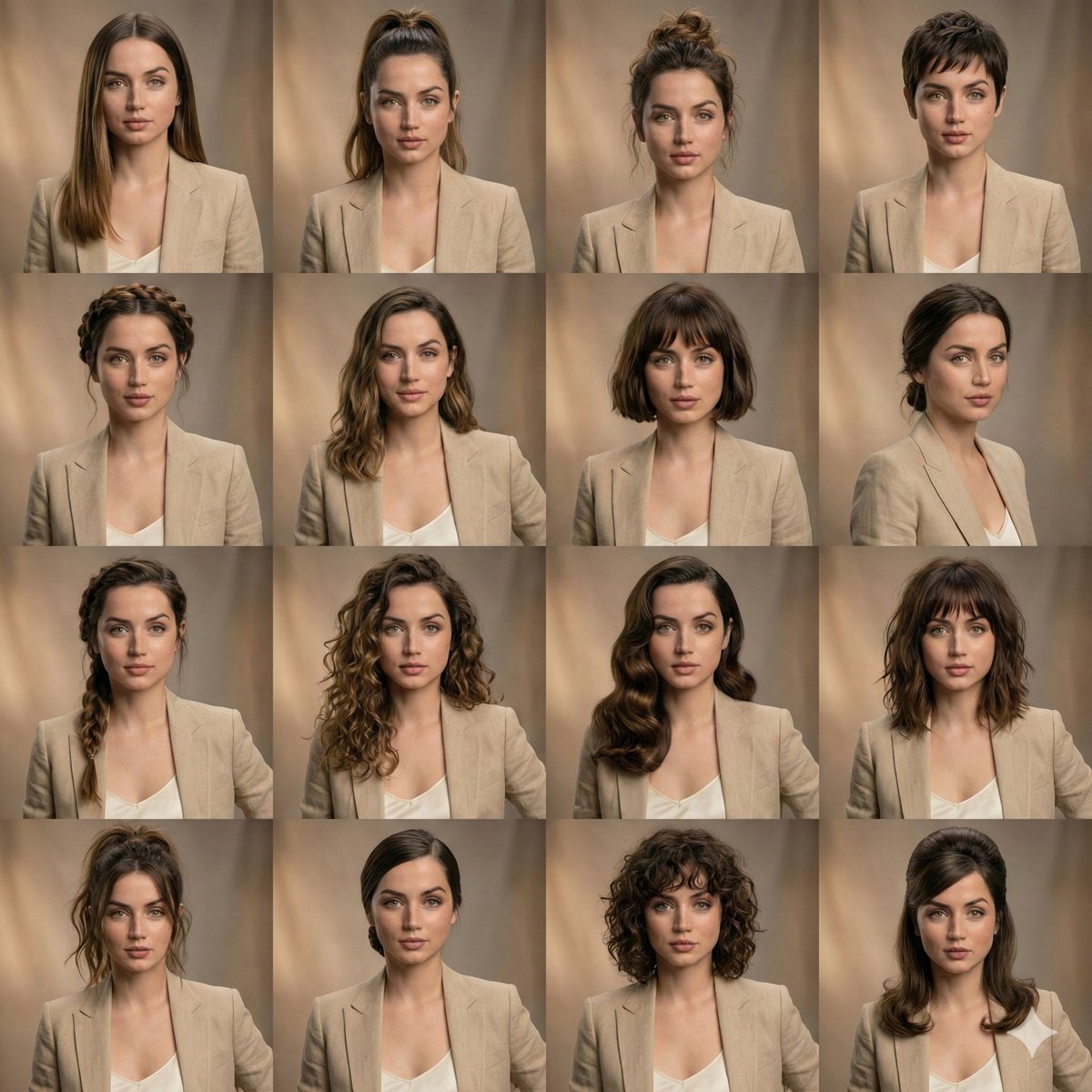 Beauty Collage Hairstyle Variations