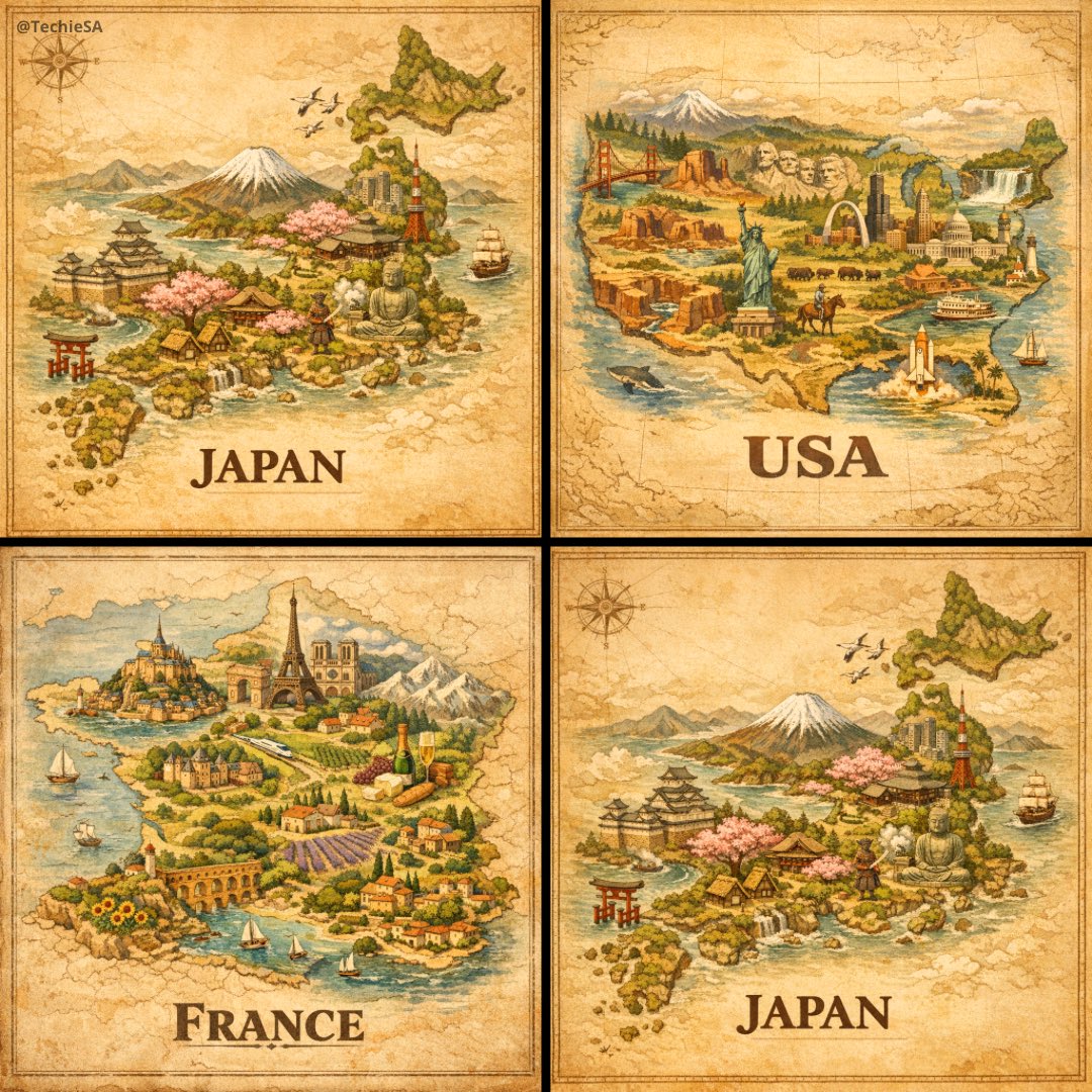 Isometric Vintage Map Illustration