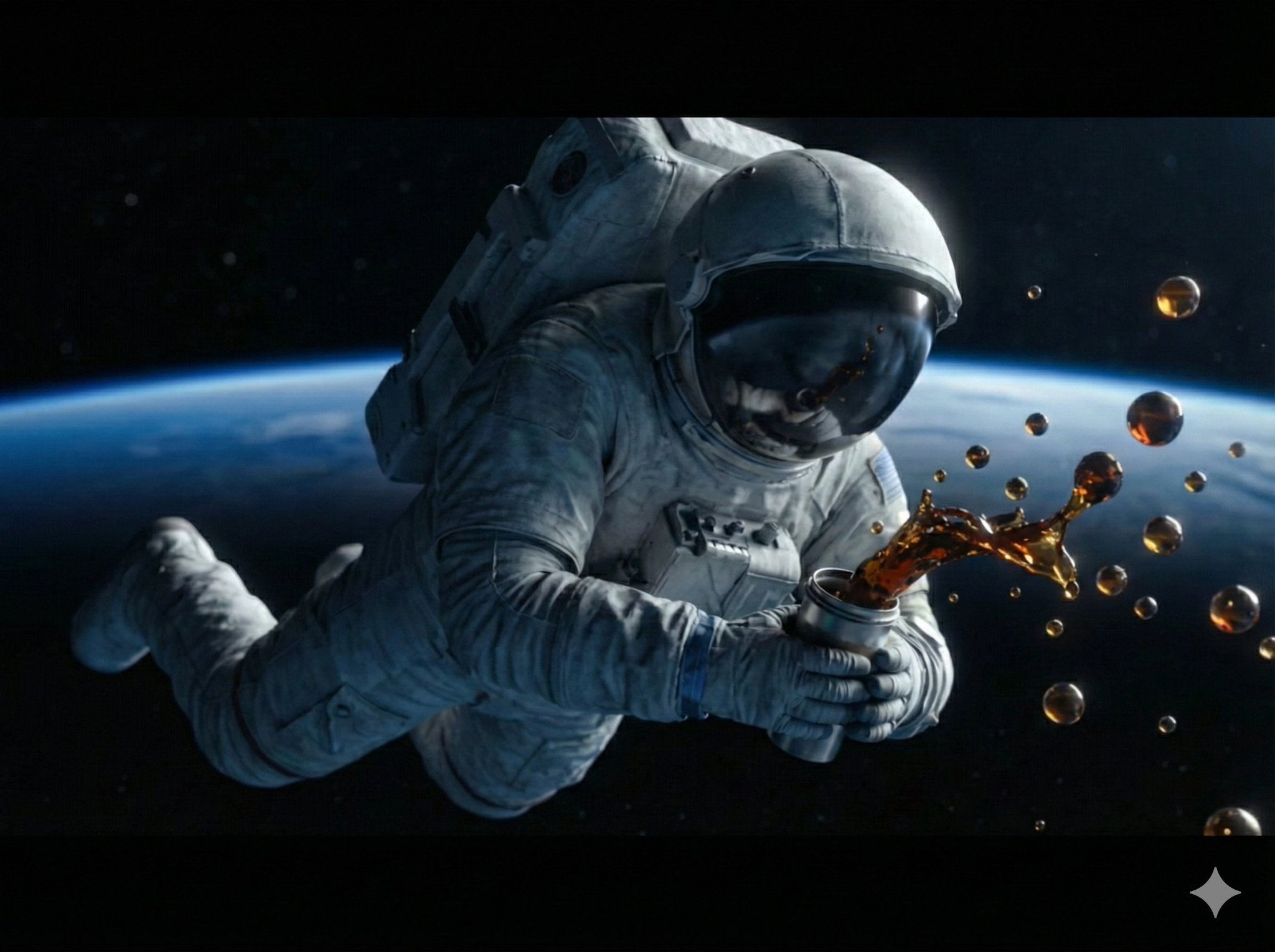 Astronaut's Coffee Spill