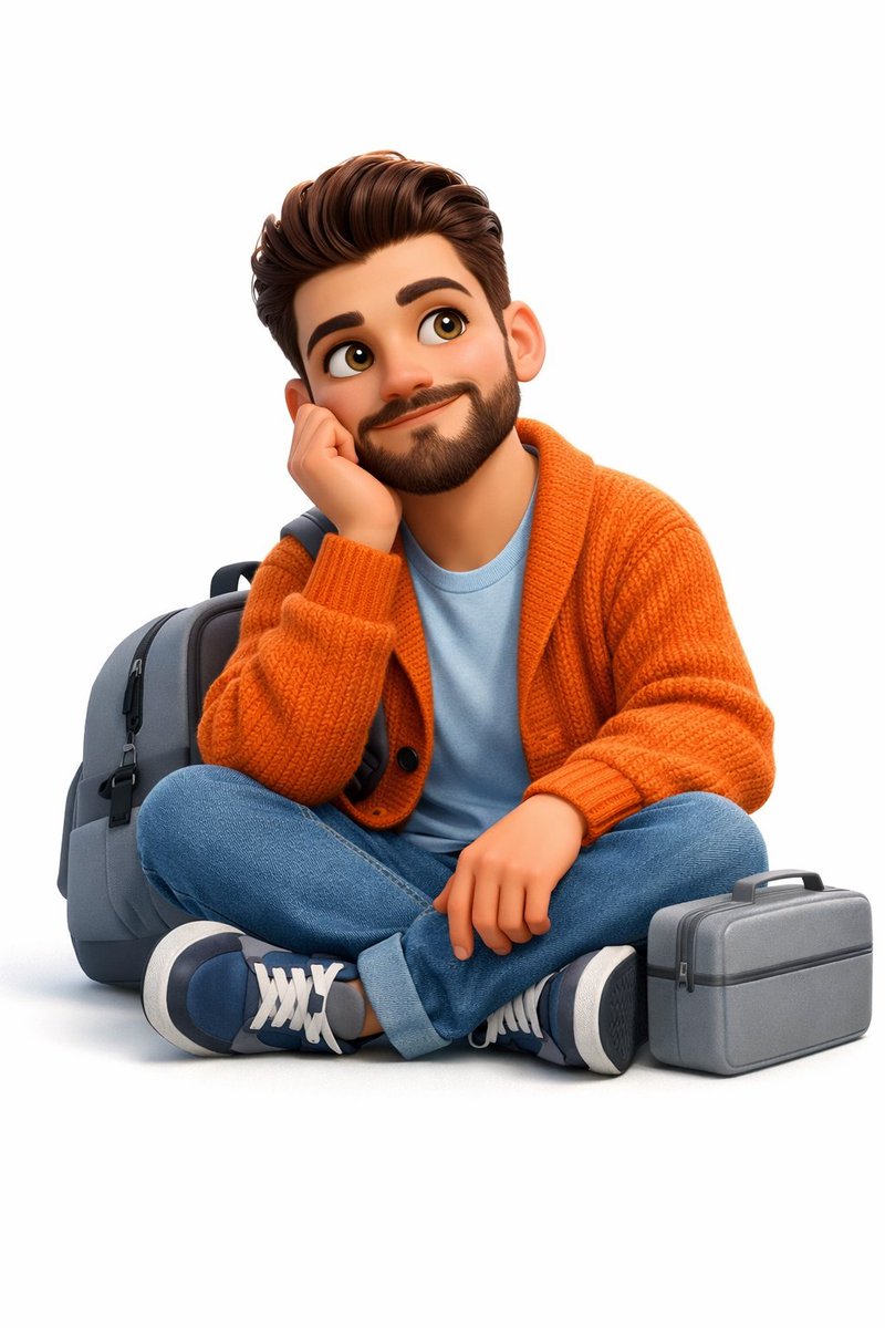 Pixar Man Thoughtful Pose