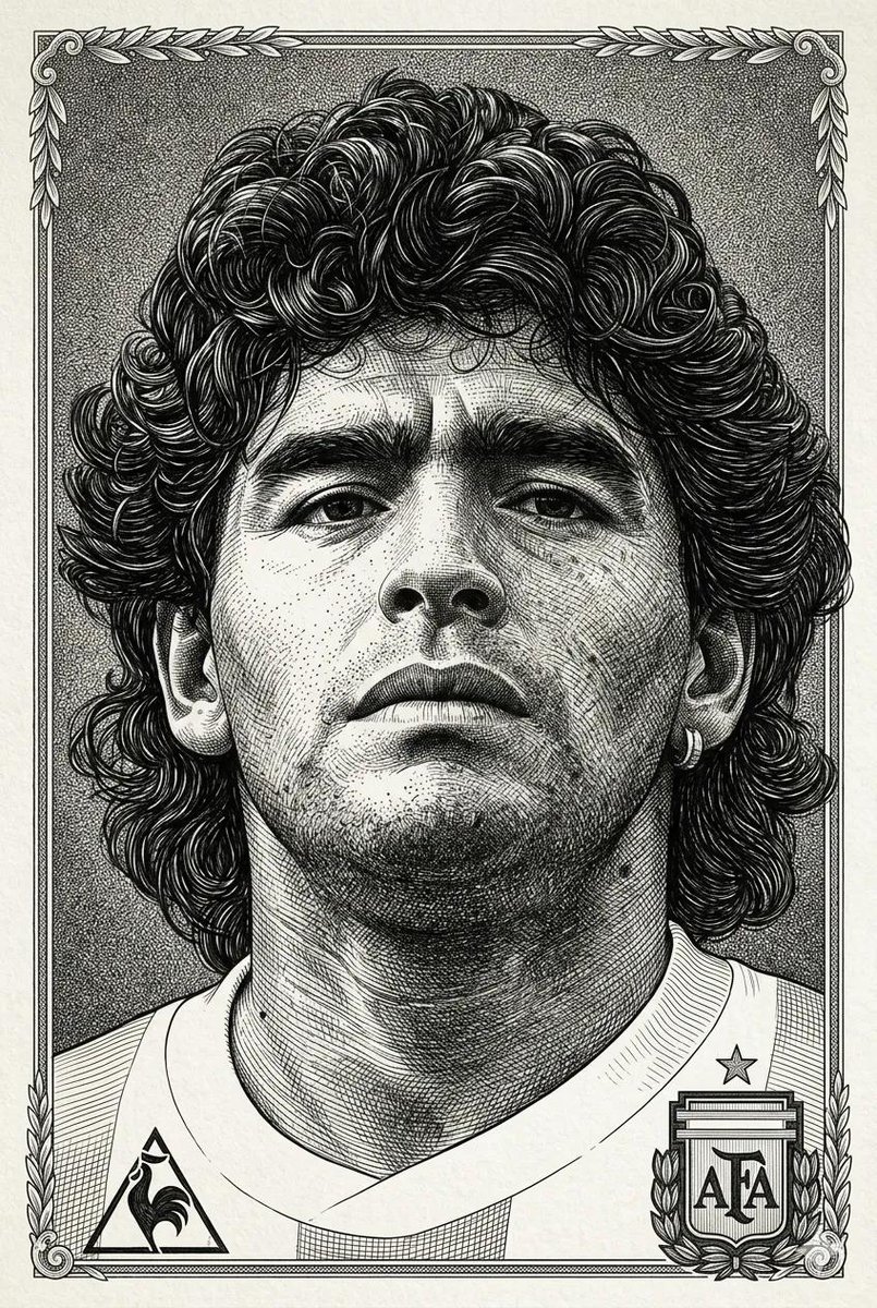 Engraved Portrait with Hatching