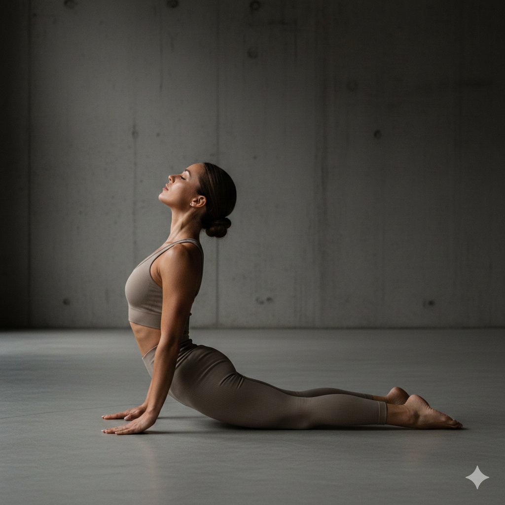 Feminine Athletic Flex Pose