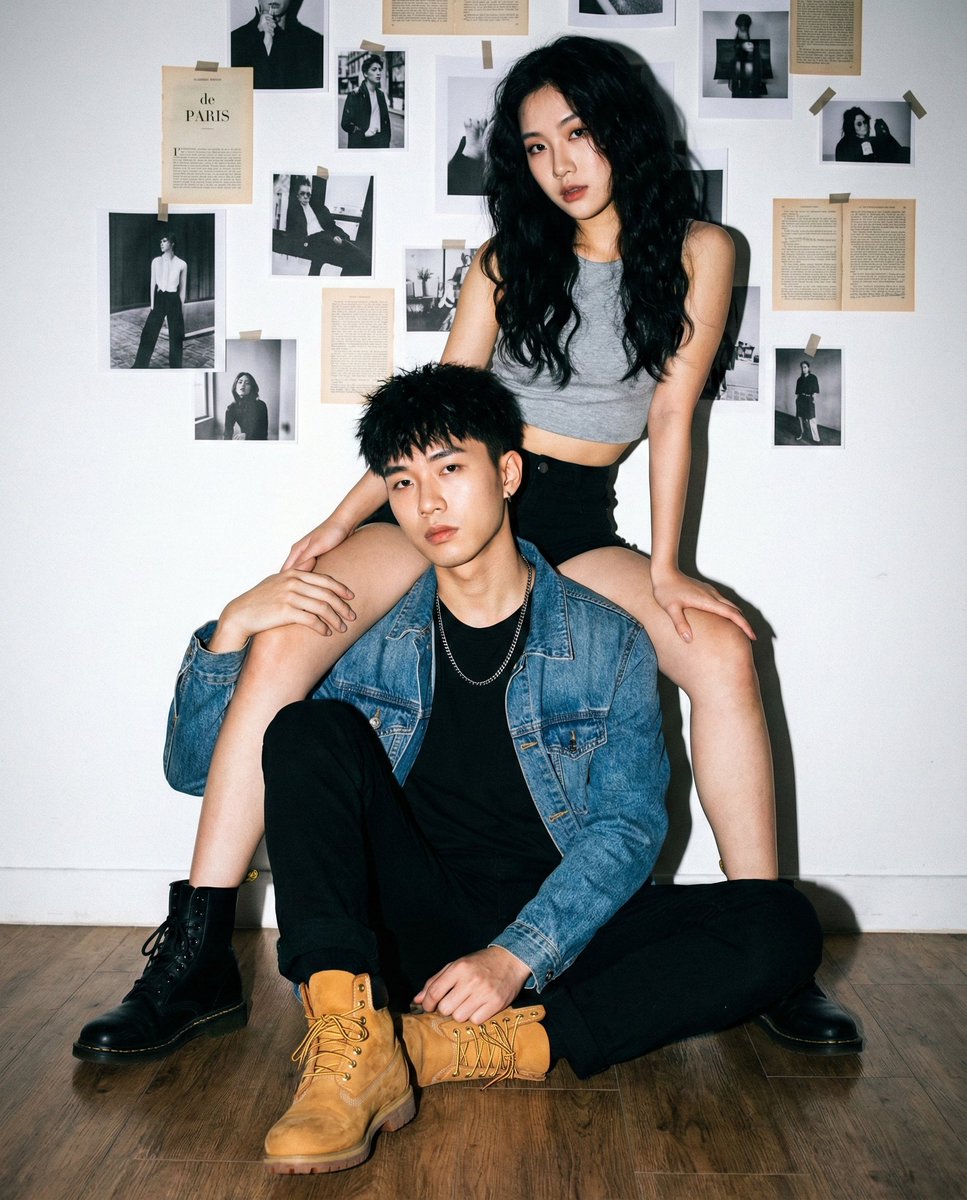 Edgy Asian Couple Fashion