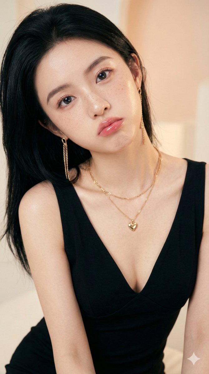 Cute Pouting Celebrity Portrait