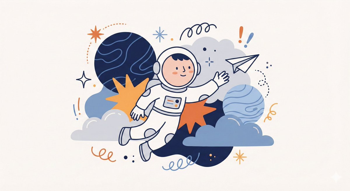 Playful Character with Oversized Shapes