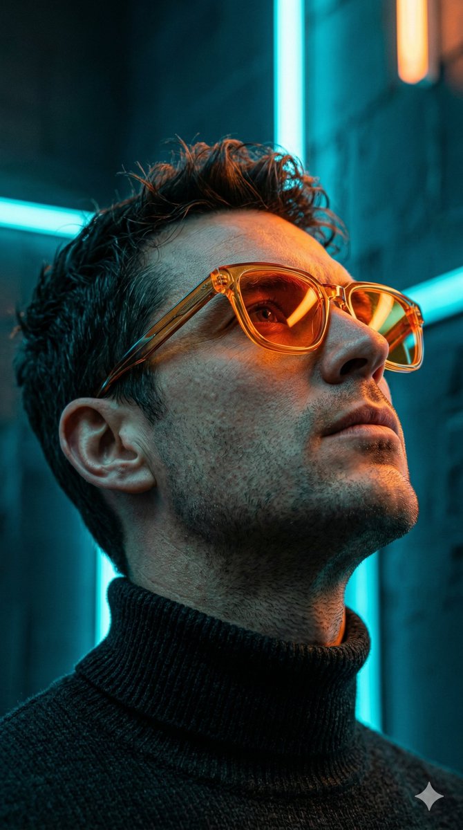 Man Gazing Upward Portrait