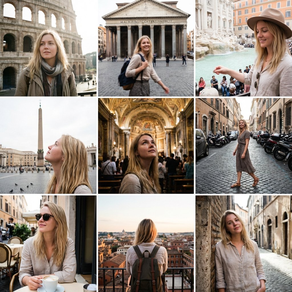 Blonde Woman Rome Travel
