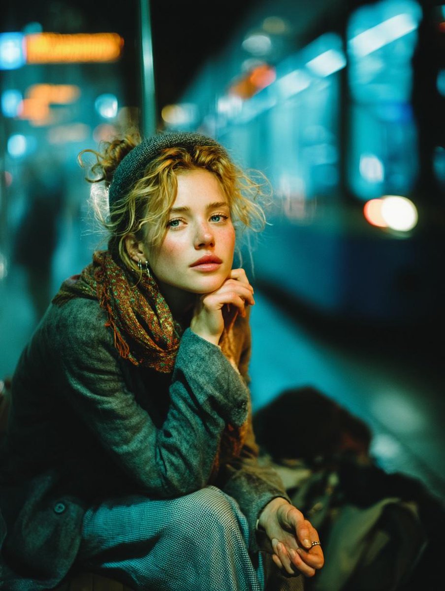 Moody Cinematic Subway Portrait