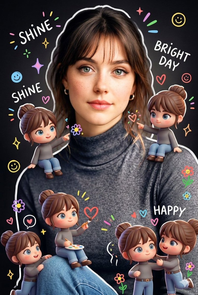 Chibi Miniatures with Doodle Effects