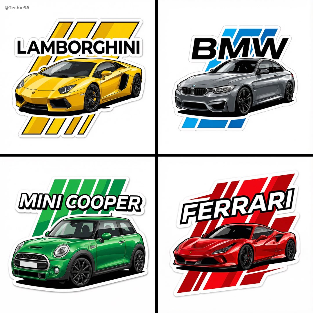 Blue BMW M3 Sticker Design